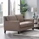 Arden Taupe Leather 60" Loveseat