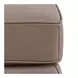 Arden Taupe Leather Upholstered Rectangular Ottoman