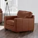 Langston Nutmeg Leather Upholstered Accent Chair