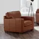 Langston Nutmeg Leather Upholstered Accent Chair