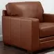 Langston Nutmeg Leather Upholstered Accent Chair