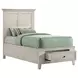 San Mateo Youth Rustic White Storage Panel Bedroom Set