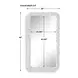 Oakley Warm White Rectangular White Wall Mirror