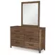 Summer Camp Tree House Brown Rectangular Dresser Mirror