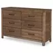 Summer Camp Tree House Brown 6 Drawer Dresser