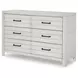 Summer Camp Stone Path Gray 6 Drawer Dresser