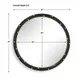 Riverton Matte Black and Gold Round Wall Mirror
