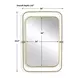 Alden Antique Brass Rectangular Wall Mirror