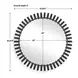Hamilton Satin Black and Gold Round Wall Mirror
