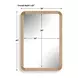 Heinrich Antique Brass and Light Natural Rectangular Wall Mirror