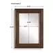 Arlington Antique Walnut and Gold Rectangular Wall Mirror