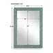 Belmont Teal and Gold Rectangular Wall Mirror