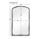 Langston Antique Nickel Arched Wall Mirror