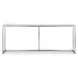 Isolde White and Brushed Nickel Rectangular Marble Top Sofa Table