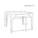 Lacey Light Blue Square Game Table with 2 Drawers