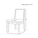 Lanister White Linen Performance Fabric Dining Chair With Matte White Lacquer Frame