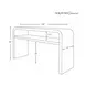 Marshall Matte Burl Wood Waterfall Edge 2 Tier Sofa Table