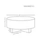 Oslo Matte Dark Burl Wood Coffee Table With Thick Top