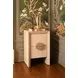 Parker Natural Grasscloth Soft Close 2 Drawer Side Table