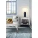 Medina White Lacquer Coffee Table With Antique Brass Foot Caps