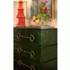 Roderick Matte Emerald Burl Wood 3 Drawer Soft Close Accent Chest