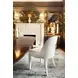 Sadie White Linen Performance Fabric Dining Chair With Textured White Linen Frame