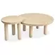 Sunset Cove Sanibel Brown Round Nesting Cocktail Table