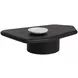 Della Black Free Form Large Concrete Top Outdoor Cocktail Table