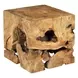 Hidden Treasures Light Stain Square Root Side Table