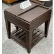 Hidden Treasures Medium Stain Square Tray Top End Table
