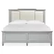 Glenbrook Pebble and Beige King Upholstered Panel Bed