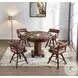 Merion Distressed Walnut Round Game Table