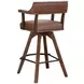 Merion Brown Spectator Swivel Upholstered Barstool