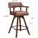 Merion Brown Spectator Swivel Upholstered Barstool
