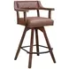 Merion Brown Spectator Swivel Upholstered Barstool