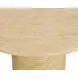 Rhenora Travertine Look 43" Round Concrete Top Outdoor Dining Table