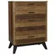 Urban Rustic Brushed Wheat 5 Drawer Storage Chest