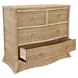 Celine Natural Rattan 4 Drawer Soft Close Sculptural Accent Chest