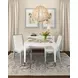 Lacey White Square Game Table with 2 Drawers