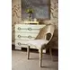 Rafferty White Linen Performance Fabric Dining Chair With Matte Burl Wood Frame