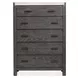 Plum Creek Ravenwood Black and White 5 Drawer Marble Top Chest