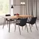 Desi Black Dining Chair with Walnut Legs Set Of 2