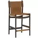 Argus Nubuck Caramel Leather Upholstered Counter Height Stool
