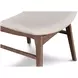Oscar Walnut and Cream 42" Round Glass Top Dining Set with 4 Cushion Chairs