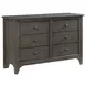 Taylor Dusk 6 Drawer Dresser
