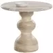 Emilio Dune 34" Round Concrete Top Outdoor Bistro Table