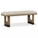 Tristan Swiss Coffee Upholstered Dining Bench