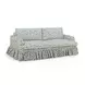 Gertrude Gray and White 90" Sofa
