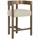 Marcelo Santa Cruz Oatmeal Upholstered Counter Height Stool