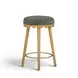 Oodle Green Performance Vegan Mohair Upholstered Counter Height Stool
